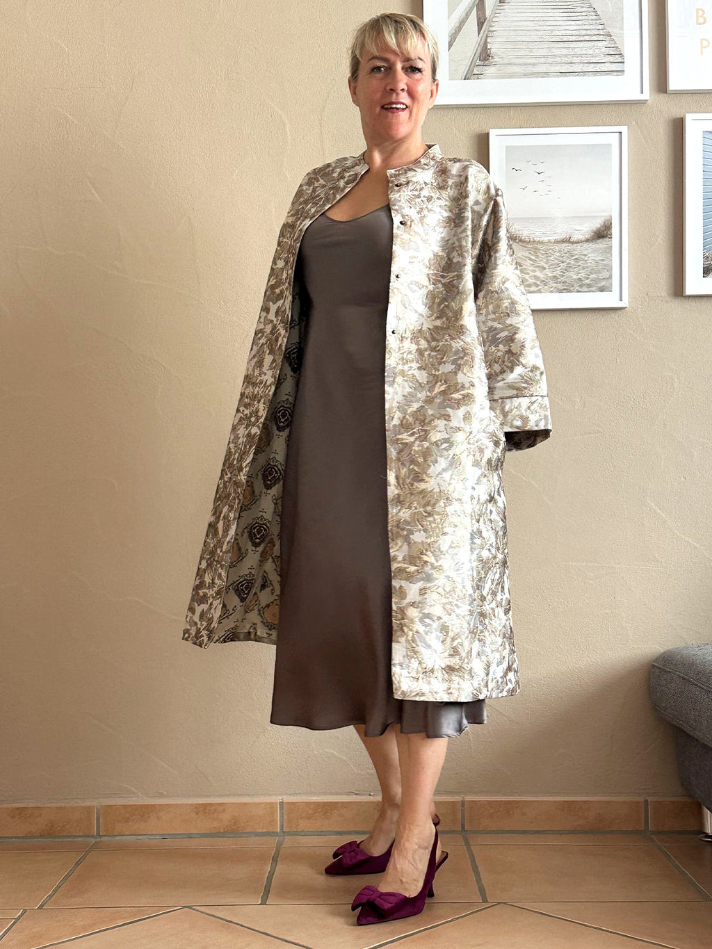 Pure Silk Spaghetti Strap Midi Nightgown