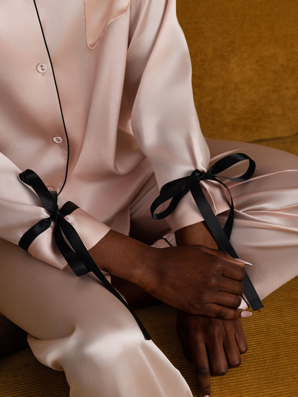 Pure Silk Long Sleeve Pants Pajama Set