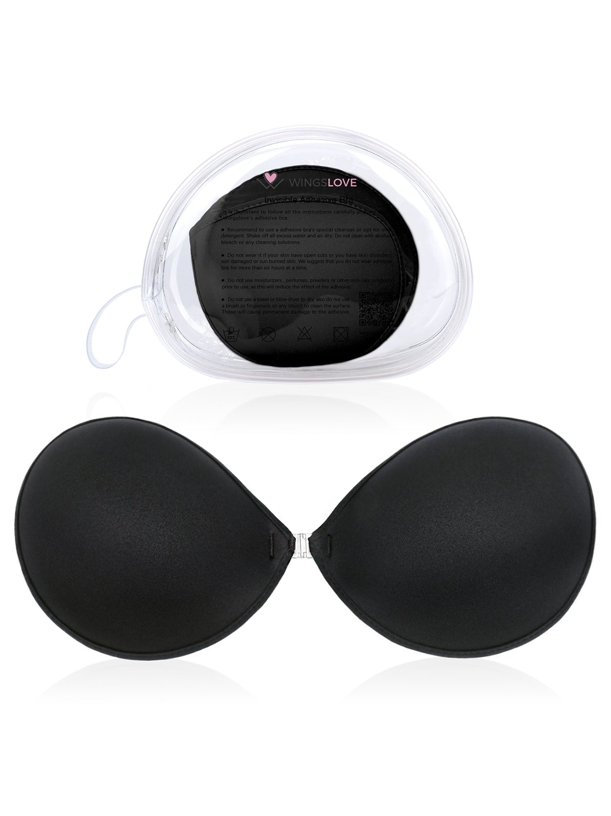 Adhesive Push-up Reusable Self Silicone Bra Inserts Black