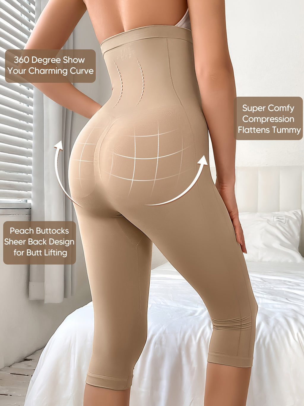Liora: Tummy Control & Butt Lifting High-Waist Shaping Capri Pants