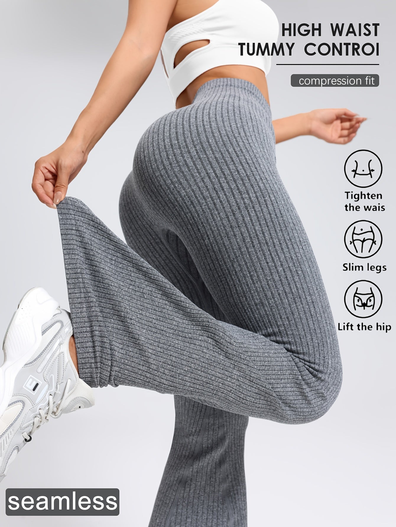 Selene: Tummy Control, High-Waist Yoga Flare Pants