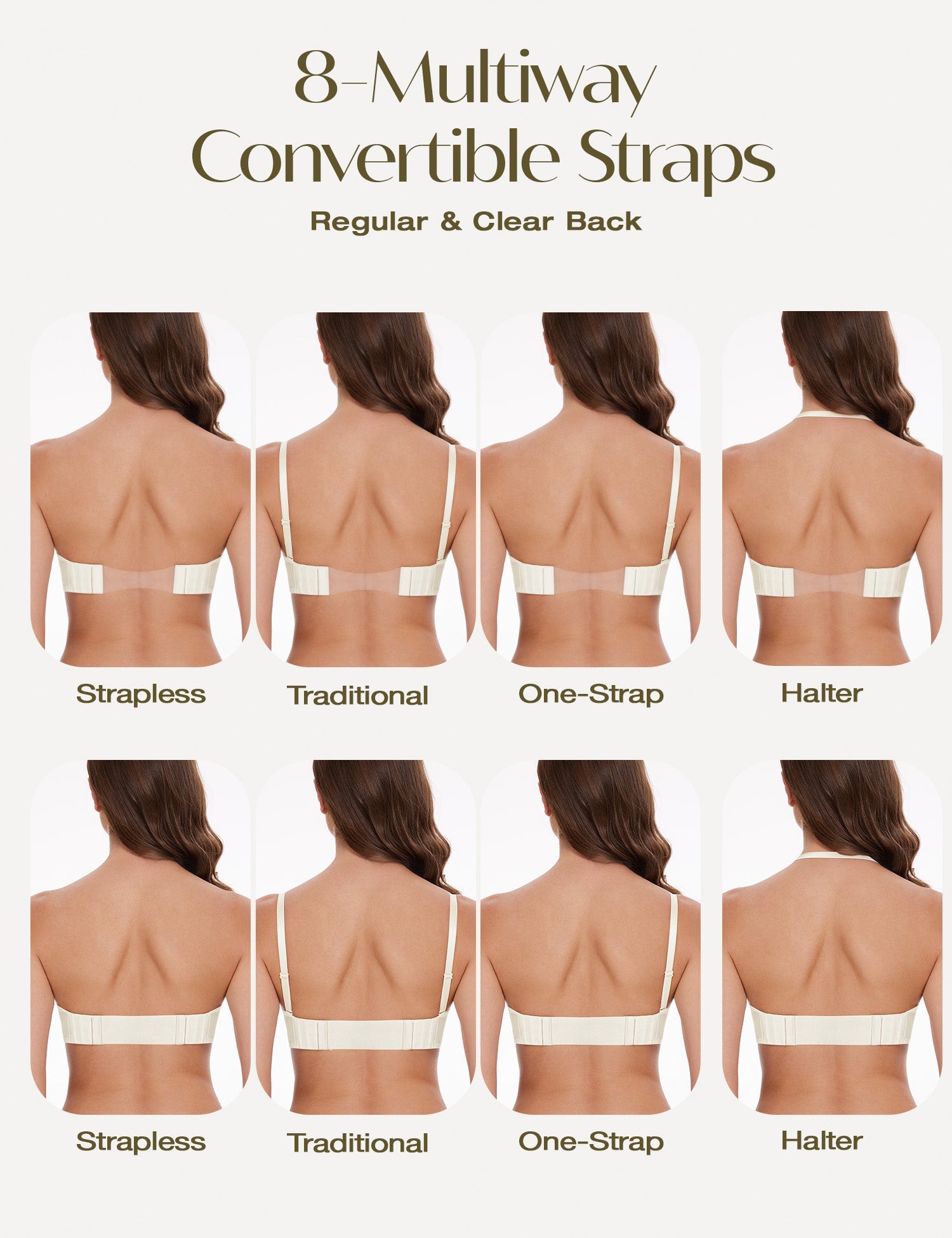 Deep V Wireless Push-Up Bra Ivory