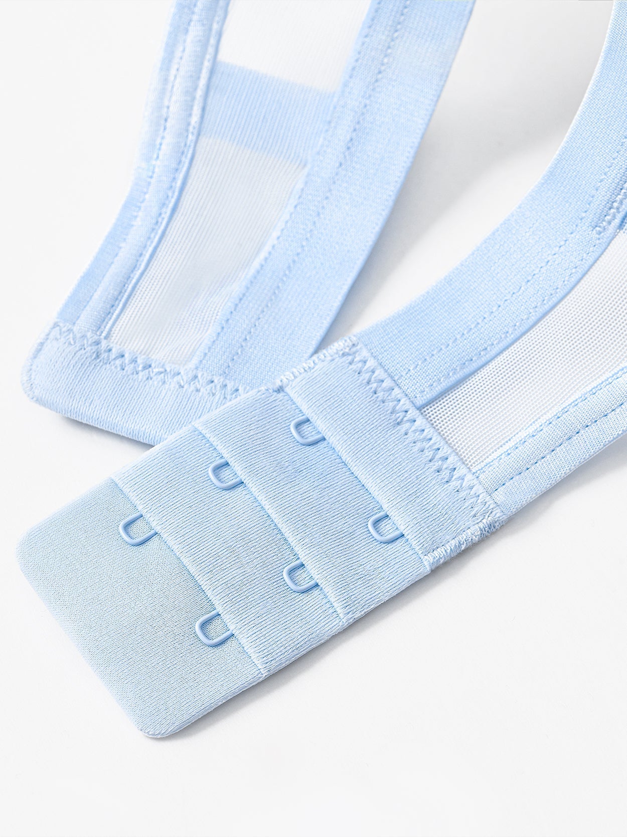 Floral Lace Embroidery Push Up Bra Blue