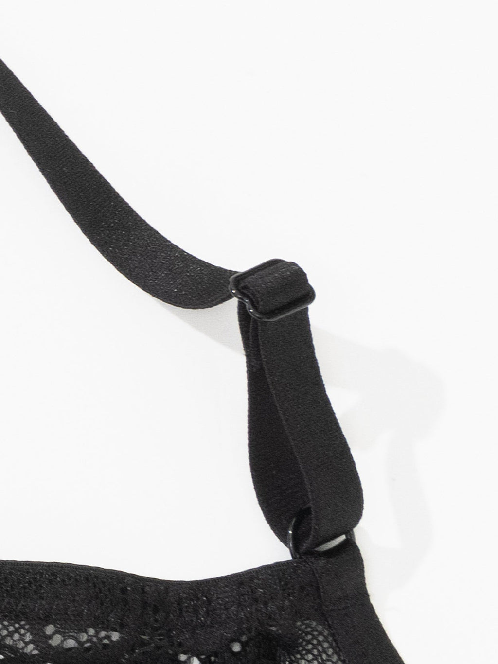 Floral Lace Push-Up Lightly Padded Demi Plunge Underwire Bra Black