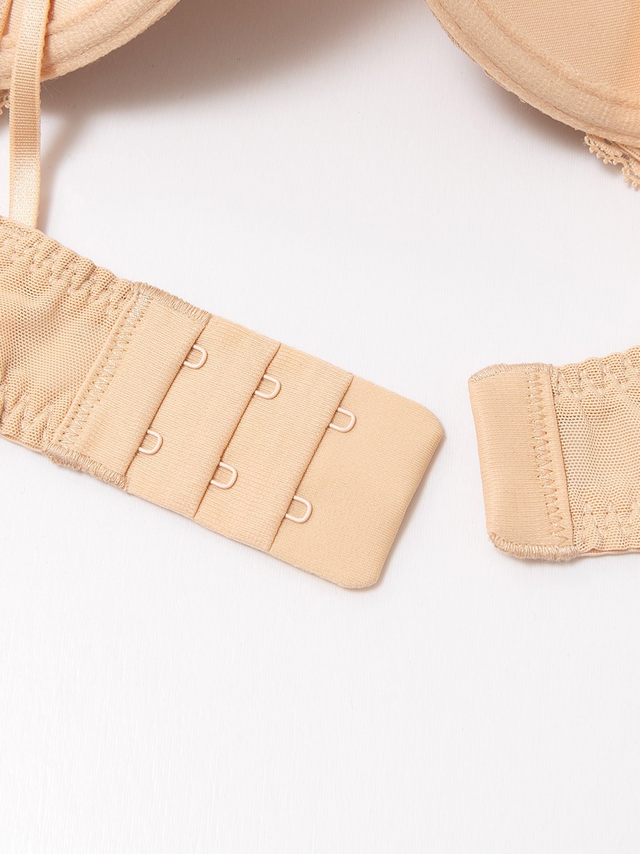 Lace Push Up Bra Padded Strappy Back Underwire Nude