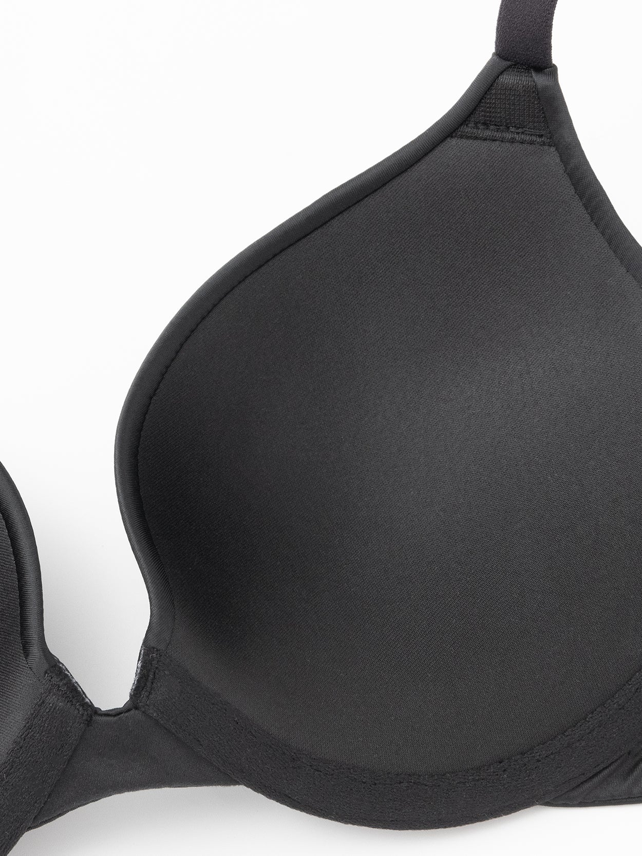 Lightly Padded Plunge Everyday Basic Underwire Bra Black