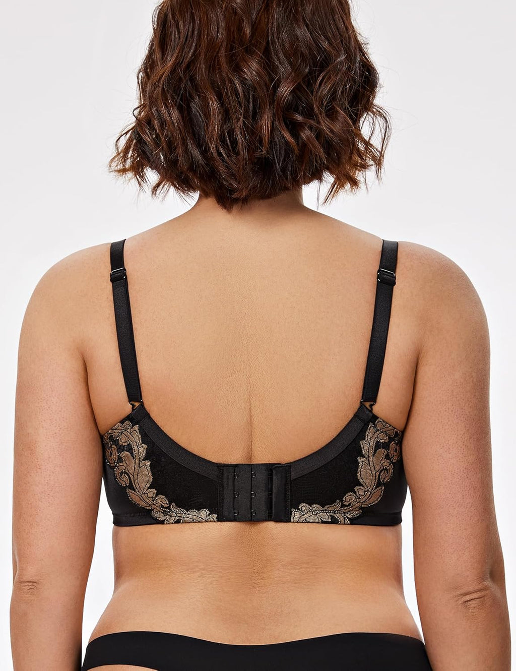 Plus Size Lace Mesh Underwired Full Coverage Shelf Bra