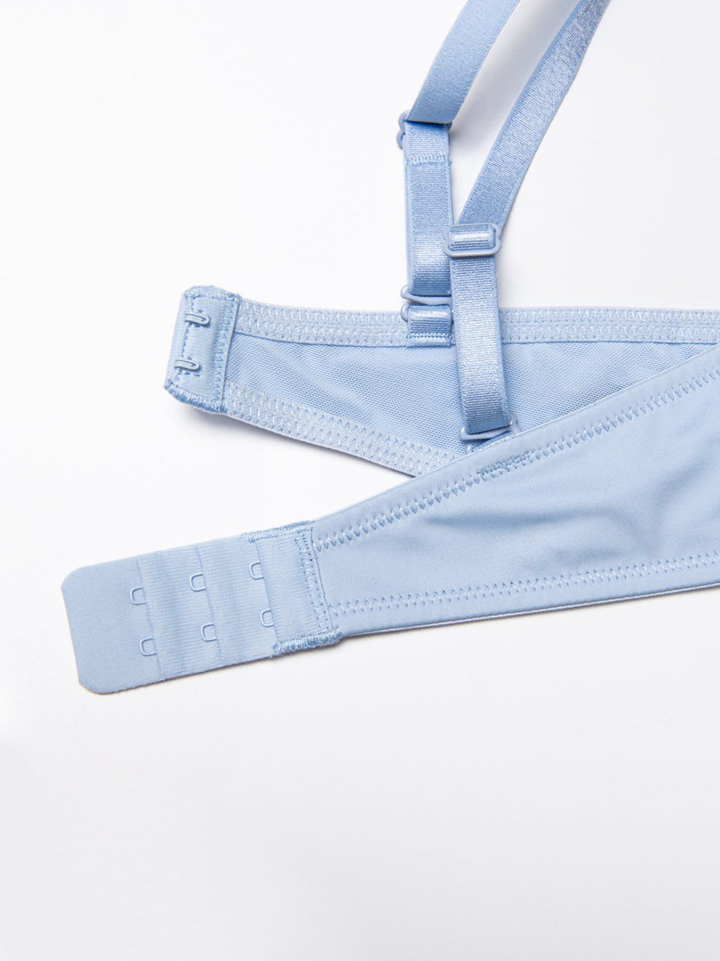 Push Up Deep V Plunge Underwire T-Shirt Bra Blue