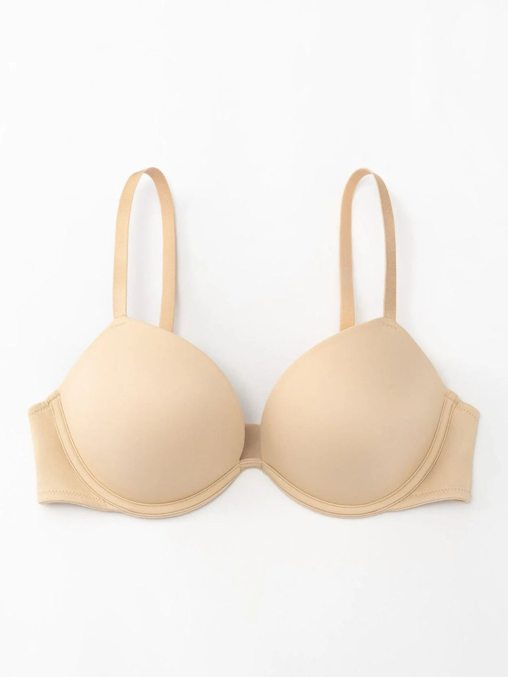 Push Up Deep V Plunge Underwire T-Shirt Bra Nude