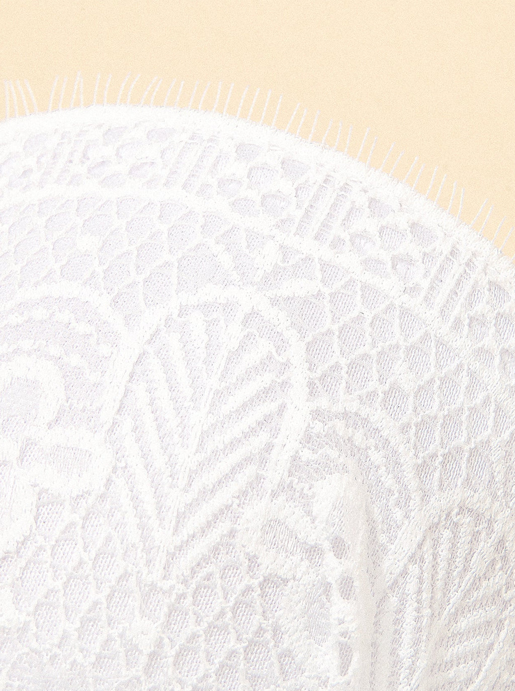 Push Up Full Figure Strapless Pleated Lace Multiway Bra White