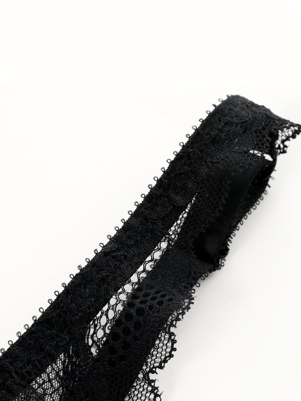 Sexy Unpadded Mesh Sheer Lace V Plunge Bra Black