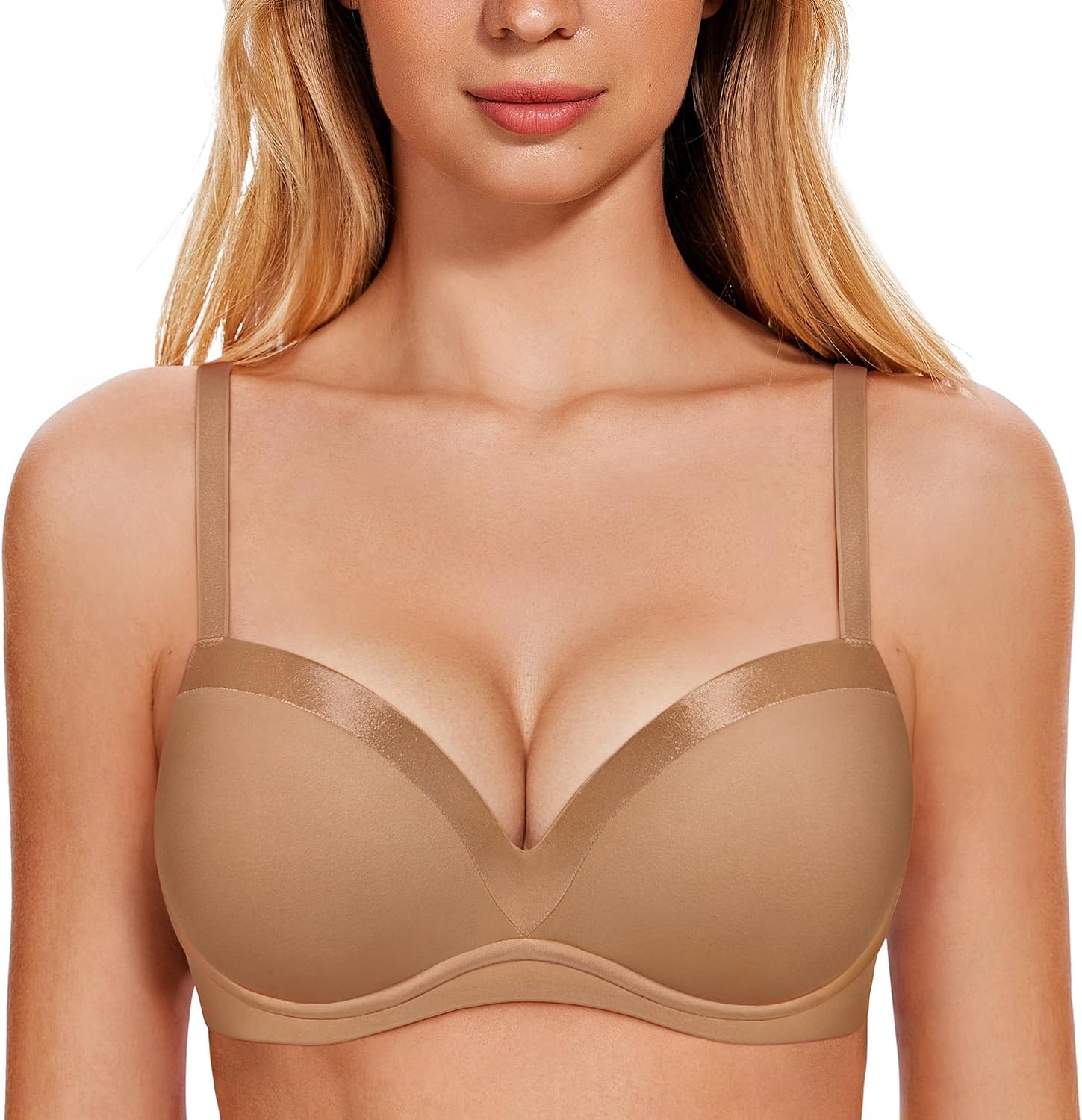 Smooth Lift Seamless Support Bra Brown
