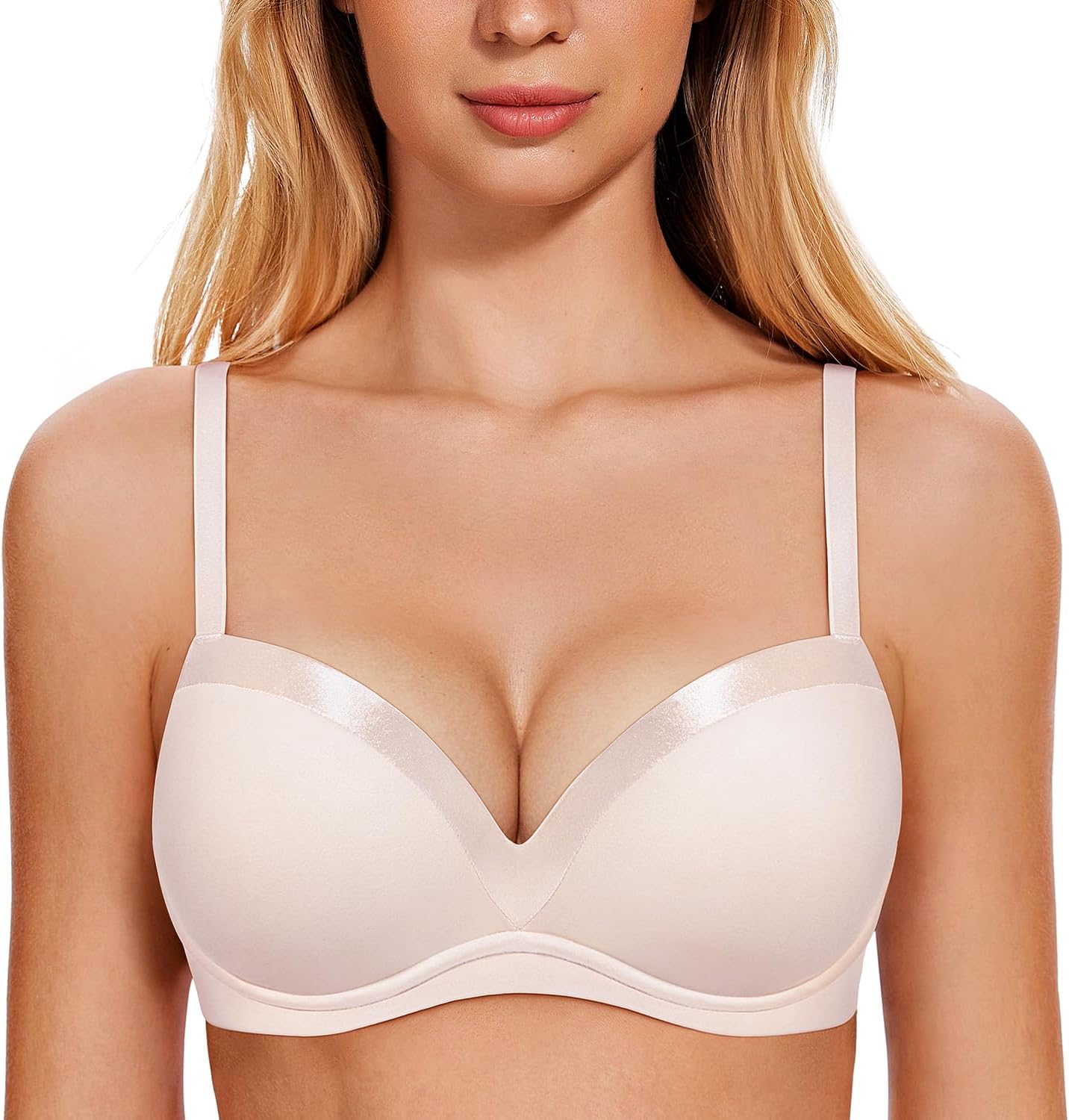 Smooth Lift Seamless Support Bra Sandshell Pink