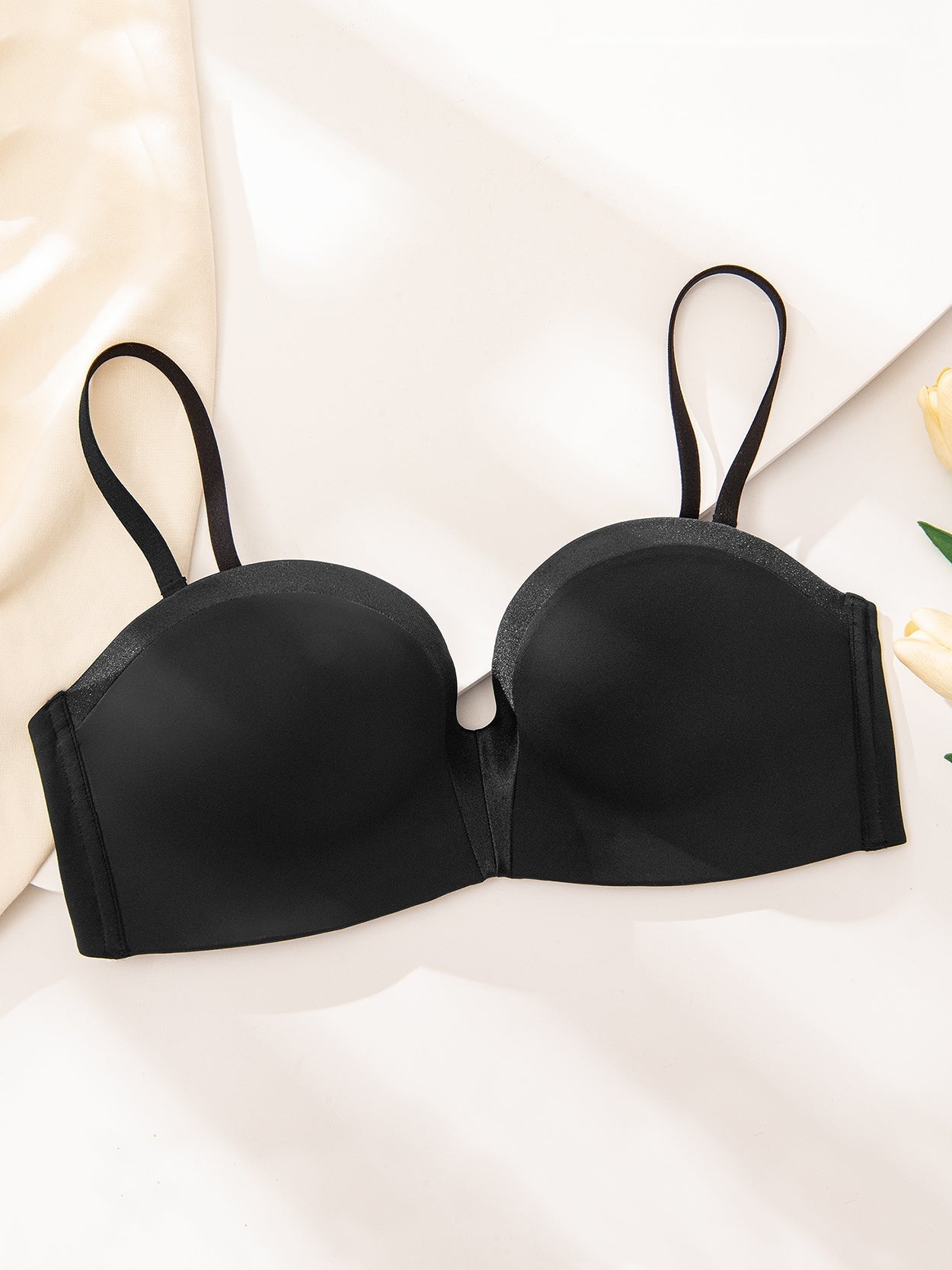 Strapless Wirefree Multiway Push Up Bra Black