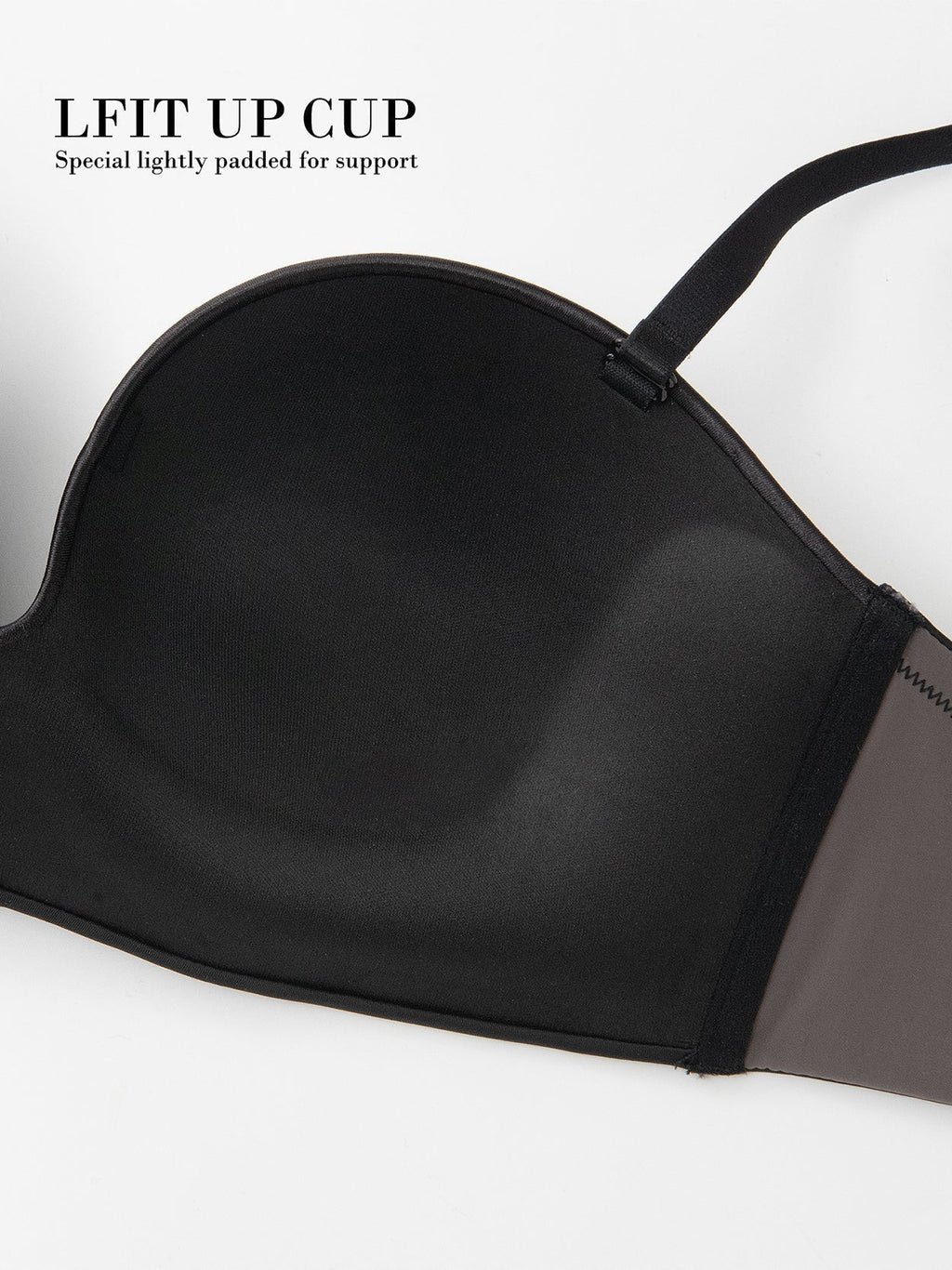 Strapless Wirefree Multiway Push Up Bra Black