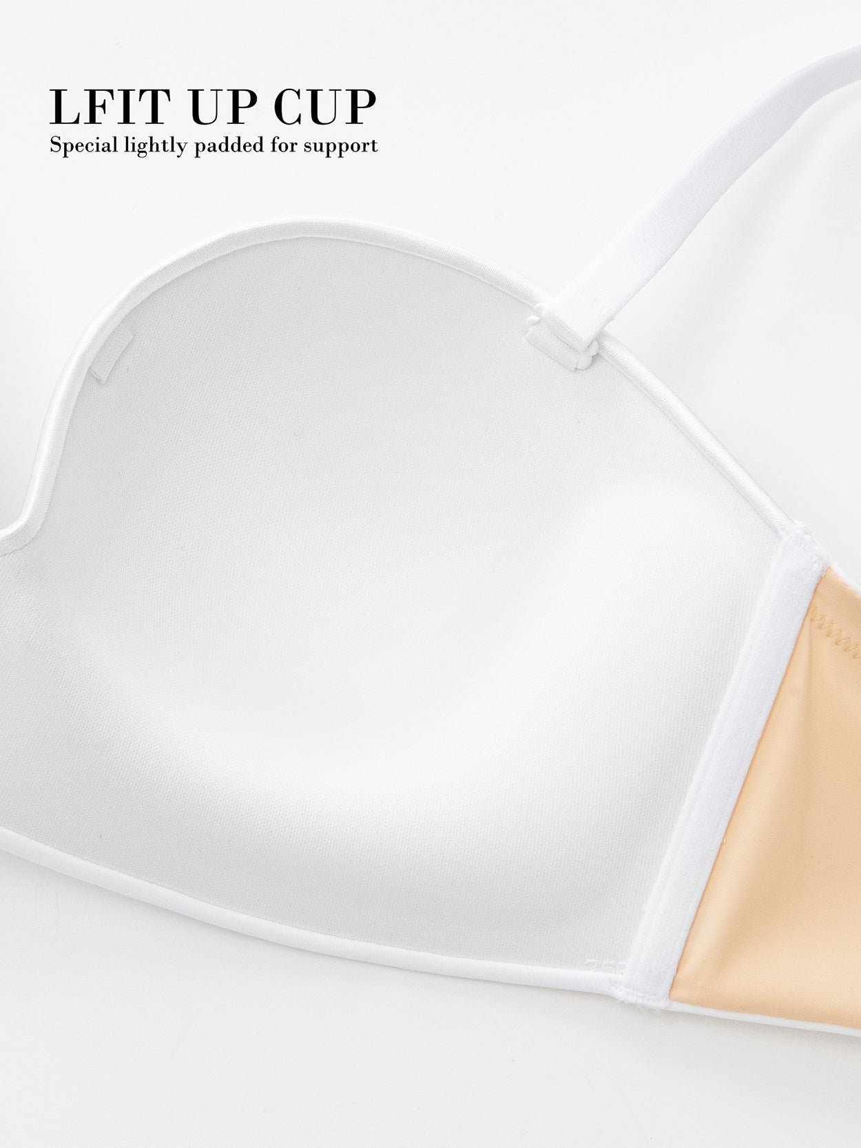Strapless Wirefree Multiway Push Up Bra White