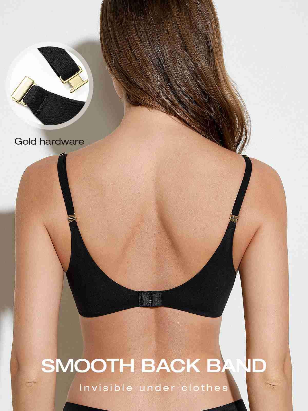 Super Padded T-Shirt Bra Add Two Cups Black