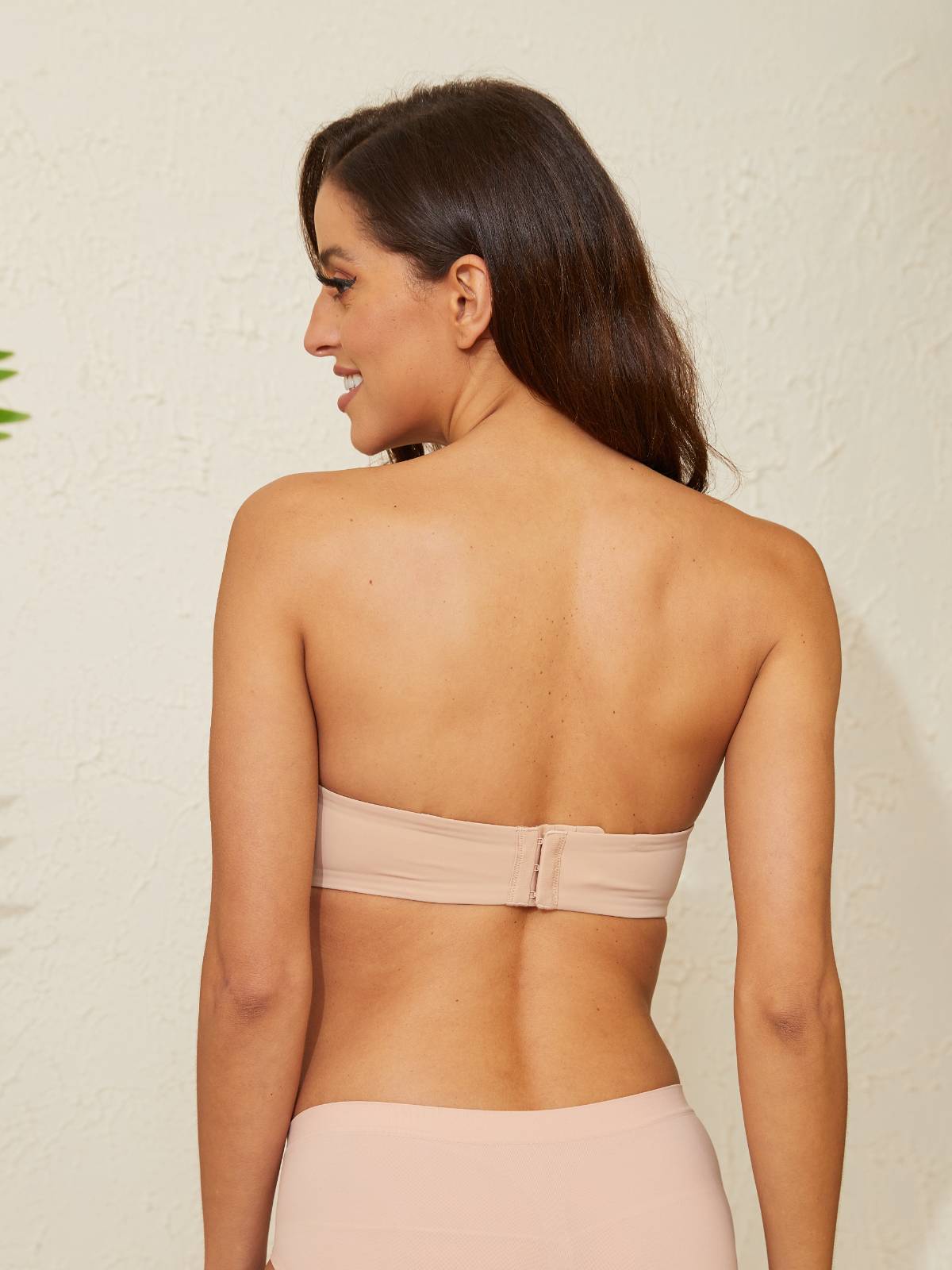 Underwire Push Up Cross-shoulder Straps Embroidery Bra Milk Coffee